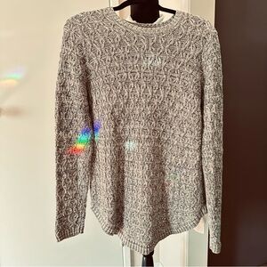 JEANNE PIERRE Sweater, Medium, Brown & Cream,